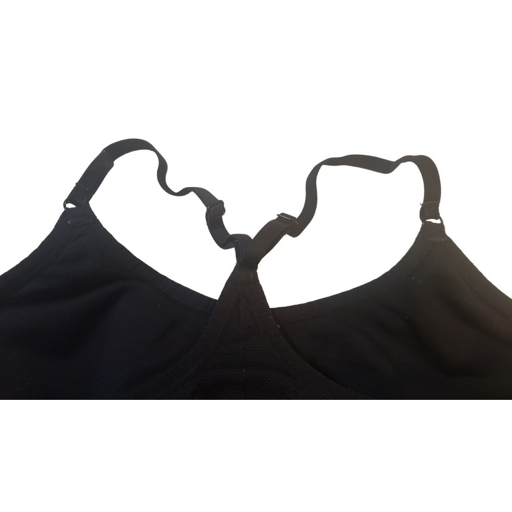 Calvin Klein Performance Womens Logo Nylon Stretch Bralette Black L Yoga Pilates - Picture 3 of 12